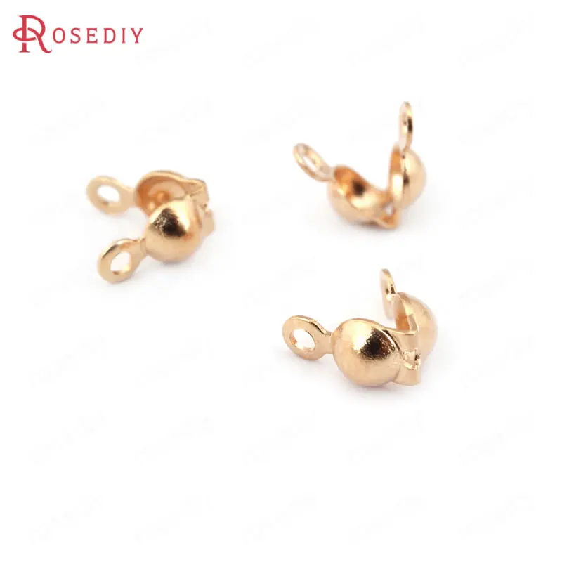 8x4MM 9x4MM 11x5MM 18K 골드 컬러 황동 와이어 및 스레드 커버 걸쇠 쥬얼리 목걸이 팔찌 결과 액세서리
