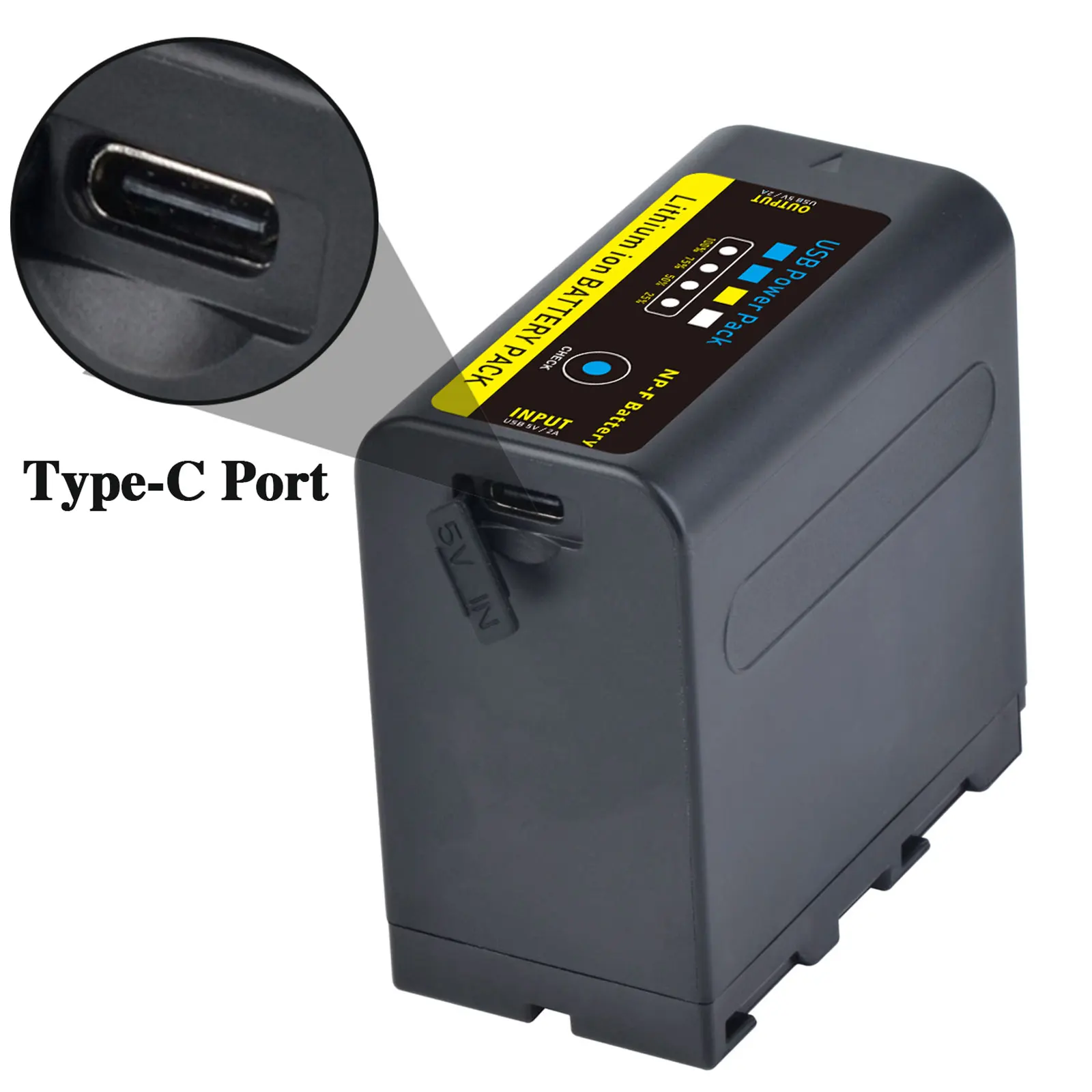 tipo c np F980 9600mah np F970 Np-f960 Bateria Led Botão de Energia para Sony Plm100 Ccd-trv35 Mvc-fd91 Mc1500c - Image 3