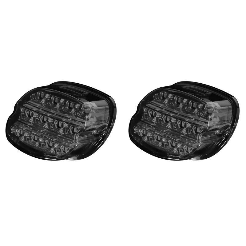 

2X Motorcycle 12V LED Smoked Housing Brake Tail Light License Plate Tail Light For Glide 883 1200