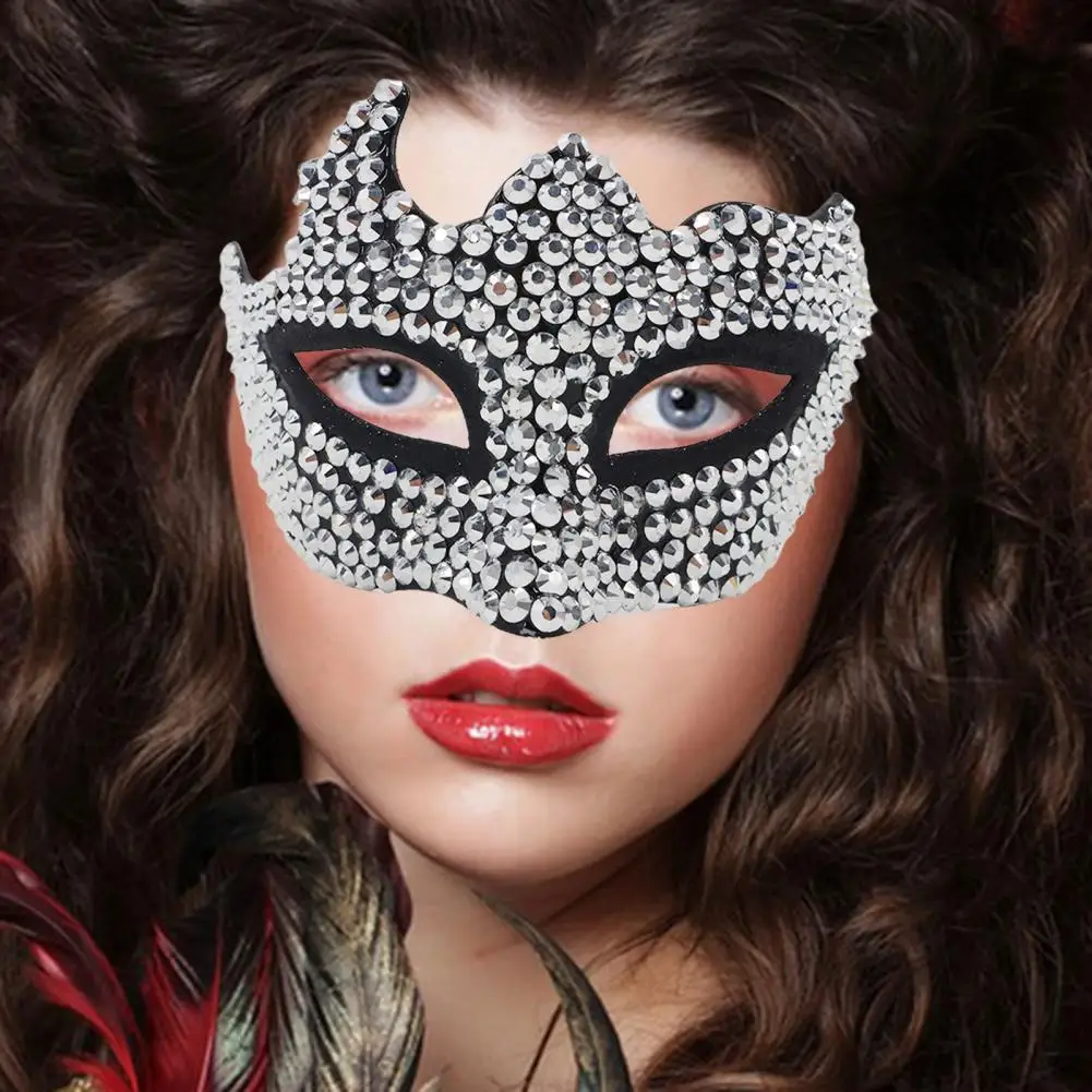 

Halloween Headgear Stunning Rhinestone Decorative Masquerade Venetian Vintage Antique Masks Carnival Unisex For Halloween Party