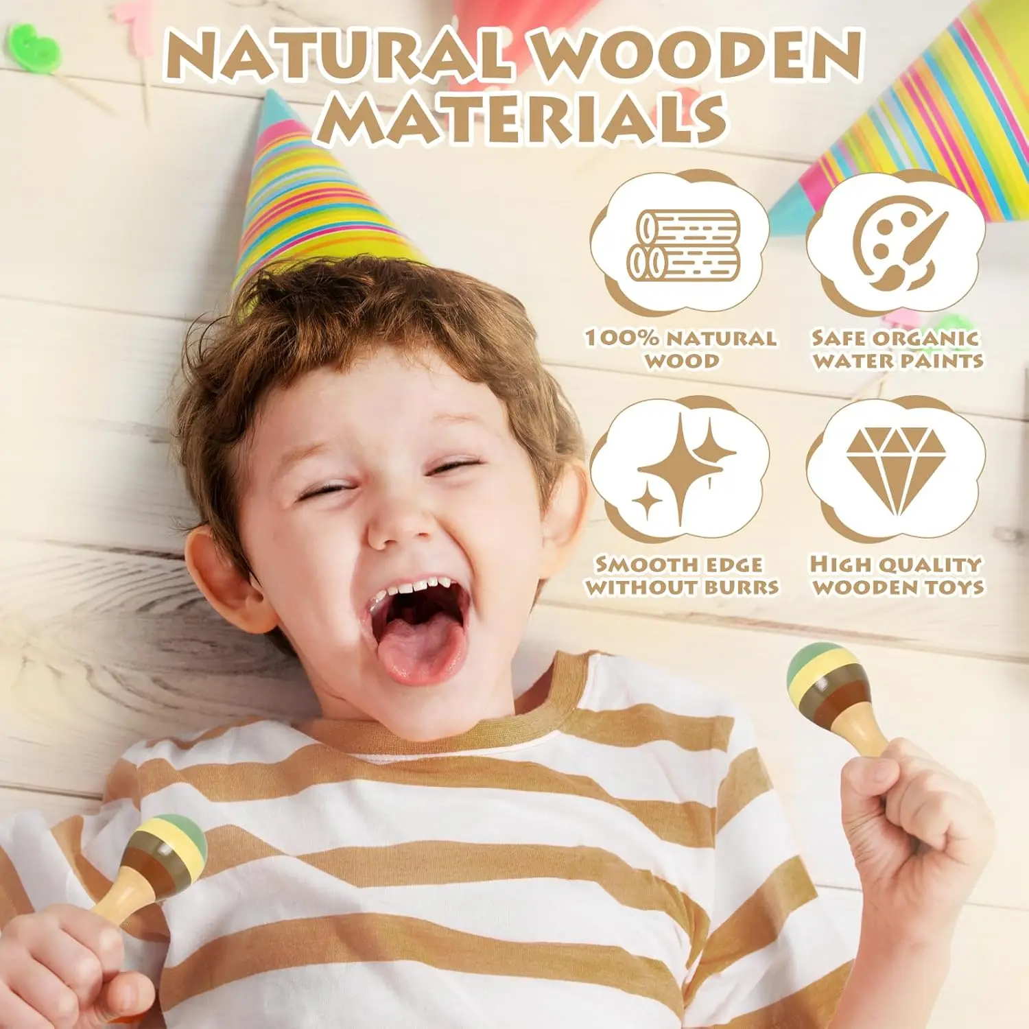 Musical Instruments Set Toys  Neutral Colors Wooden Montessori Toys Percussion Music Modern Xylophone Drum Birthday Gifts 2