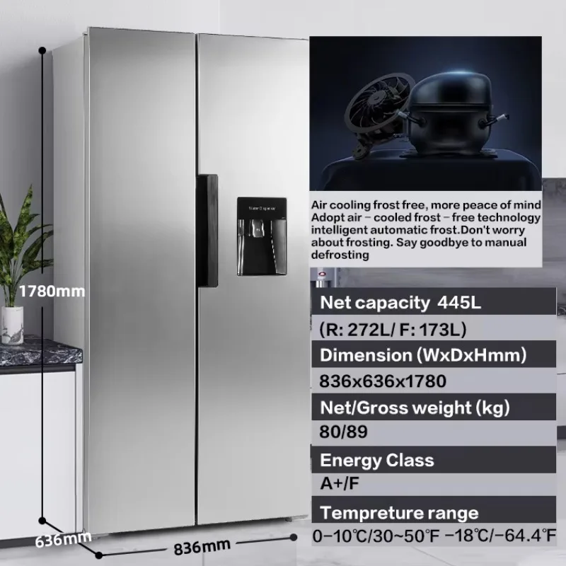 Home Wholesale Factory Smart Fridge for Home French Doors Large Capacity Integrated Refrigerator 6