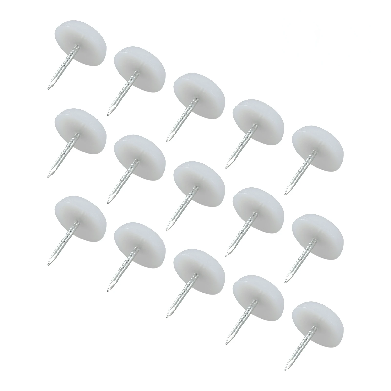 Furniture Leg Pads Furniture Pads 100Pc 14mm Furniture Feet Plastic Glide Nails Chair Table Leg Protector Pad White Anti Slip Furniture Foot Mats Chair Legs Cover