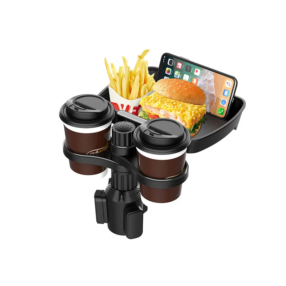 

Car Food Eating Tray Attachable Tray Table for Cup Holders Expander Multifunctional Car Cup Holder with 360 Swivel Adjustable