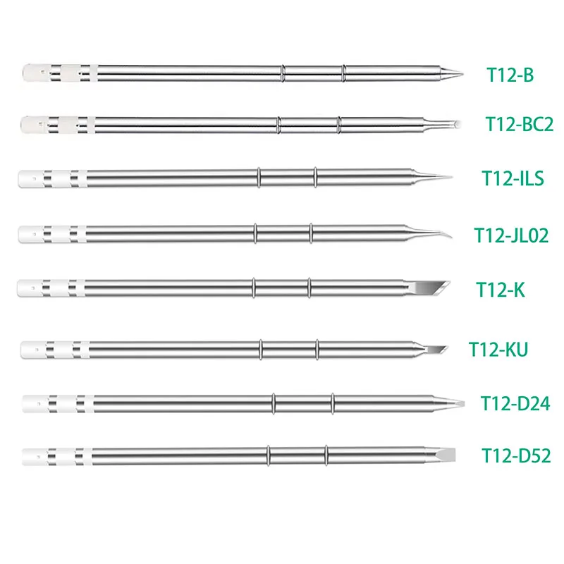 T12 Set Soldering Iron Tips Welding Tools T12-I ILS JL02 KU K BC2 D16 Electric Soldering Iron For Hakko FX951 Rework Station