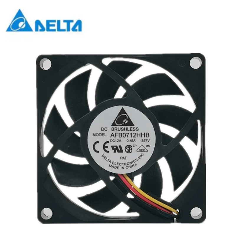 New delta AFB0712HHB 7015 0.45a amd four wire PWM speed regulating CPU radiator fan