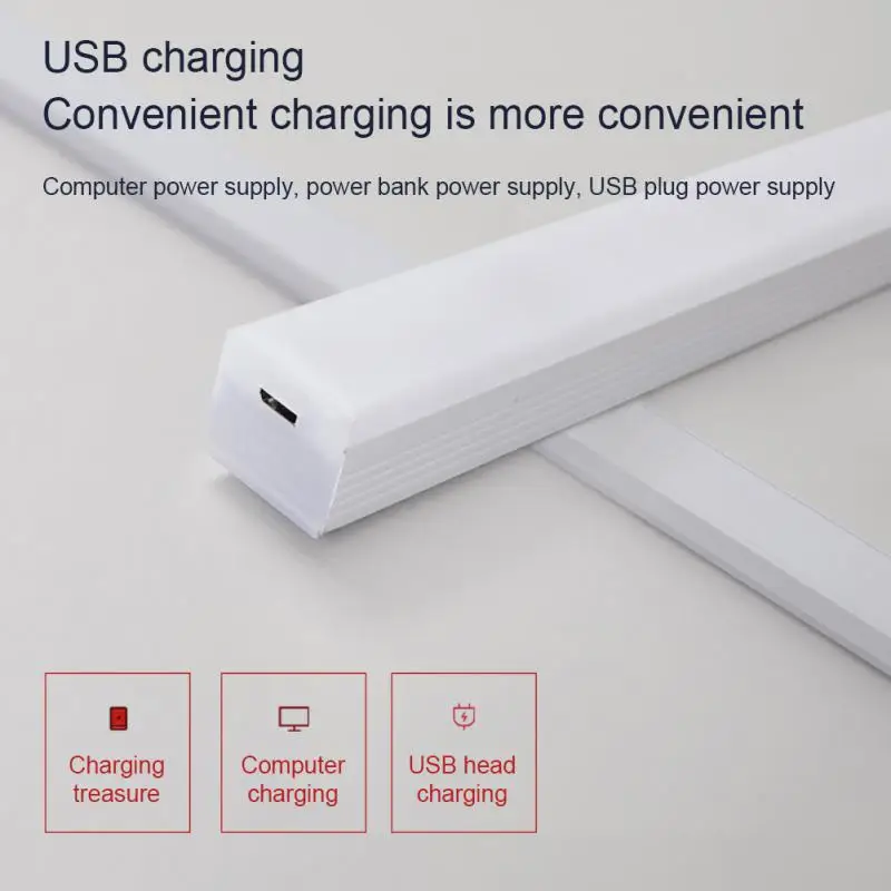 LED Night Lights Wireless Motion Sensor Wall Light USB Rechargeable Kitchen Cabinet Corridor Night Lamp For Bedroom