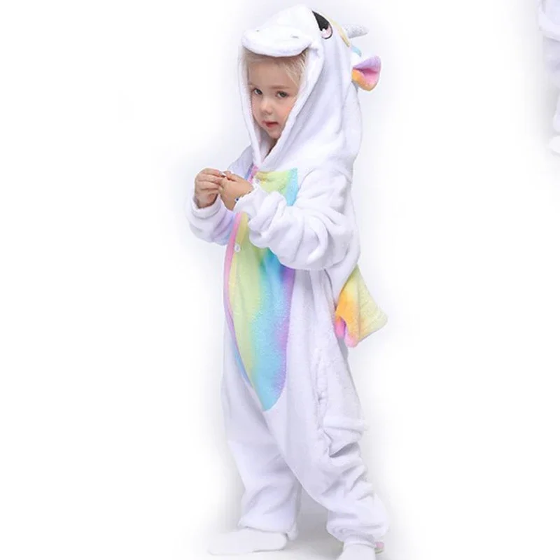Kigurumi Children's Pajamas For Boys Girls Unicorn Pajamas Flannel Kids Panda Pijamas Suit Animal Sleepwear Winter Cat Onesies,kids pajamas