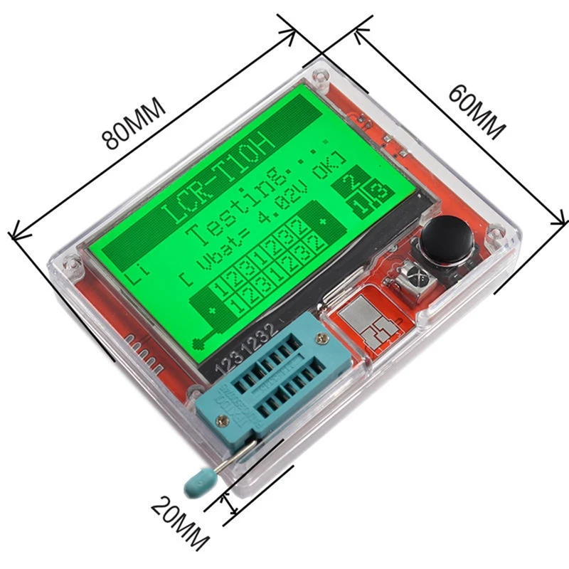 Multi-Meter Transistor Tester Kit TFT Diode Triode Capacitance Meter LCR ESR NPN PNP MOSFET LCR-T7 T1 T4 6