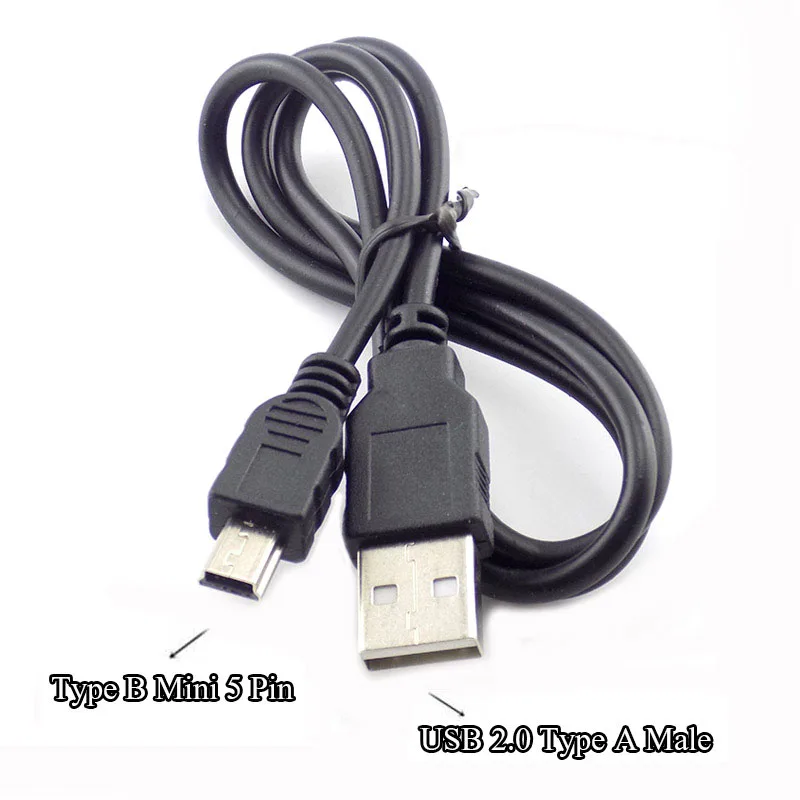

USB 2.0 Type A Male to Mini 5-Pin Type B Data Charge Connector Cable 480Mbp Sync Power charging extension Cable Splitter H10