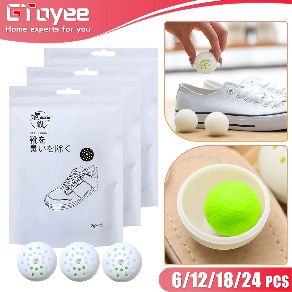 6/12/24/30PCS Shoe Deodorizer Freshener Balls for Sneaker Fragrance