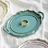 European Retro Storage Tray Resin Candle Jewelry Earrings Display Jewelry Storage Decoration Tray Resin Dish Plate Photo Props 5