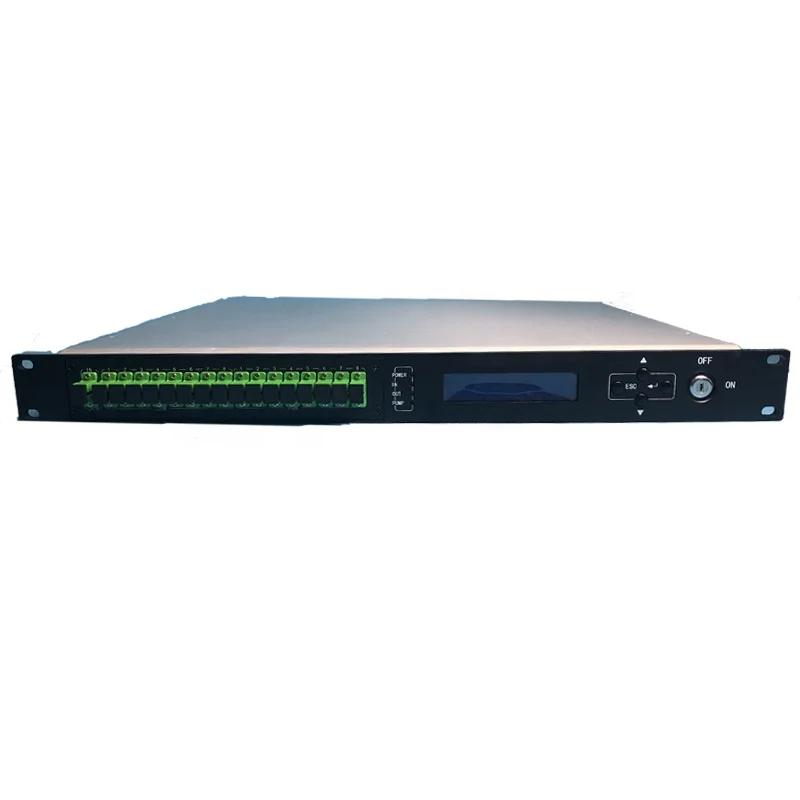 1550nm 8 Ports 22dbm Optical Amplifier FTTH 1U 8*22dbm 3 Years 220V Dual or 48V SMPS Backup-3~+10dbm
