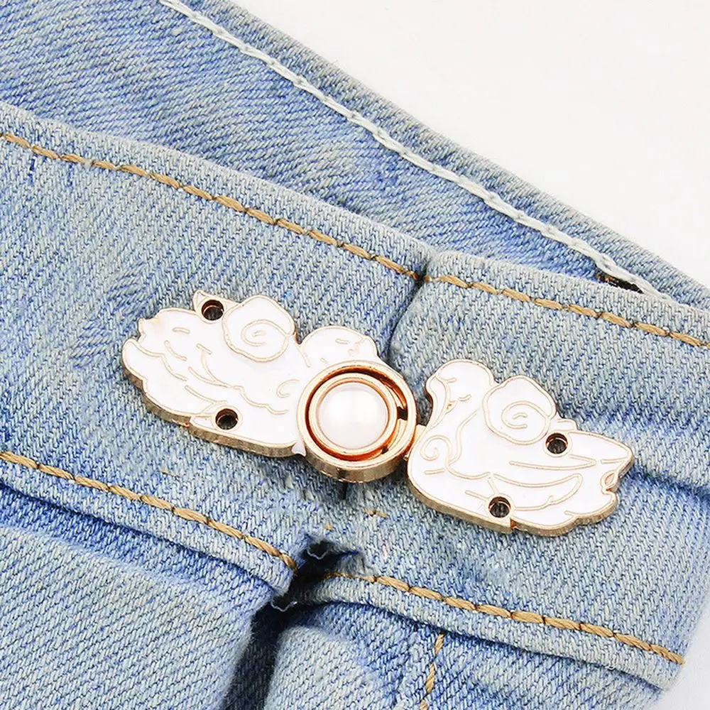 2pcs/1pair Beautiful Butterfly Design Adjustable Jeans Waistband