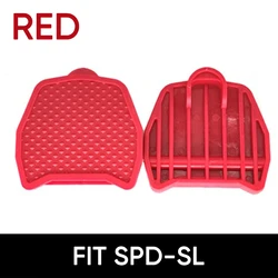 Universal Bicycle Clipless Pedal Platform Adapter for Road Bikes (Fit SPD-Red)