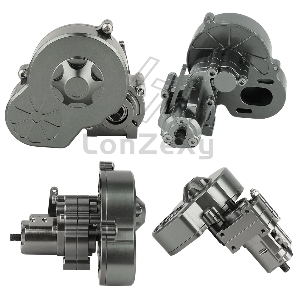 Metal Transmission Cutoff Gearbox with Gears Set For Axial SCX10 AX10 Wraith 1/10 RC Crawler Car Truck Upgrade Parts