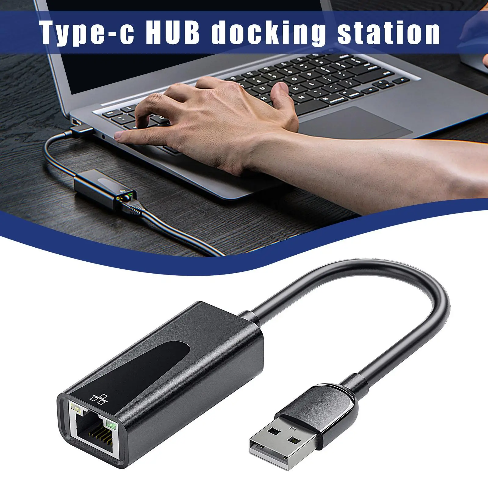 

USB Type C Ethernet Adapter Network Card USB Type-C To RJ45 10/100Mbps Lan Internet Cable For MacBook PC Windows XP 7 8 10 U8K9