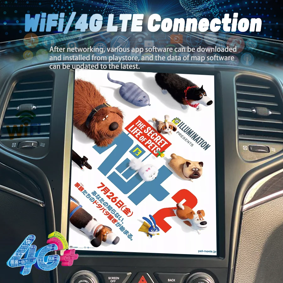Radio Multimedia con GPS para coche, reproductor de vídeo con Android 13, pantalla de 2017 pulgadas, 2 Din, estilo Tesla, unidad principal, para Jeep Grand Cherokee 12,8