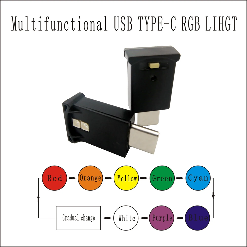 USB-C  , ũƼ ̴ C Ÿ LED RGB ںƮ Ʈ, ׽  S 3 X Y ڵ USB ںƮ Ʈ, 100LM, 3W