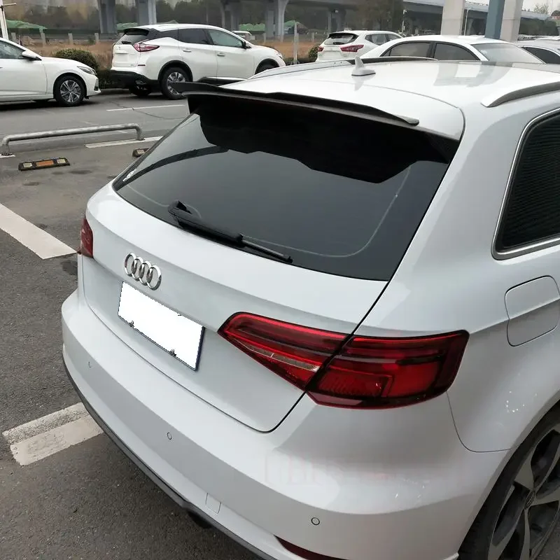 Цветной Автомобильный спойлер из углеродного волокна для Audi A3 Sportback Aleron 2014 2015 2016 2017 2018 2019, задние крылья ABS, спойлер для хэтчбека