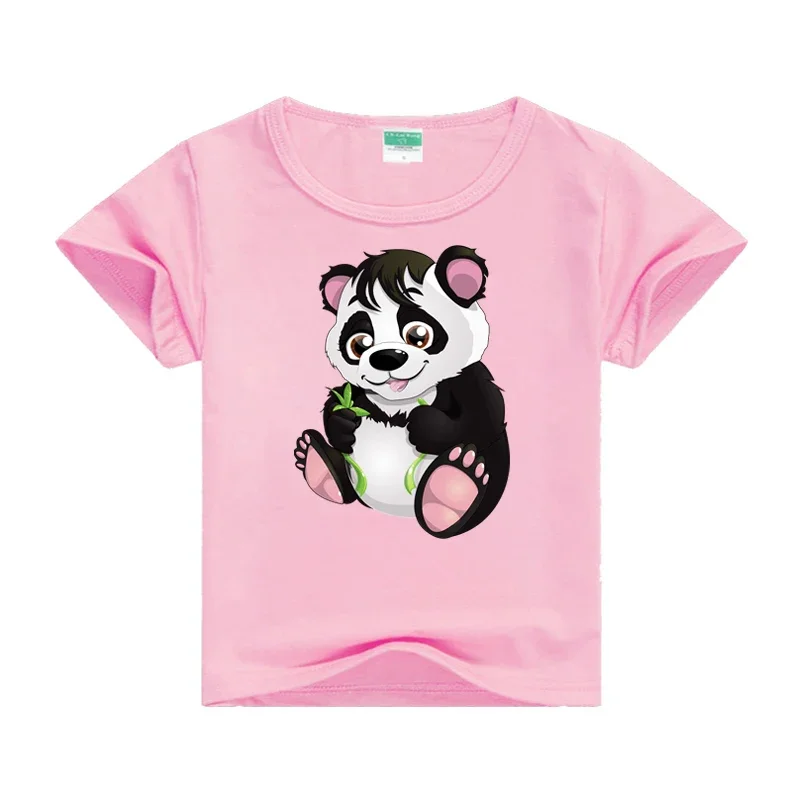 Nieuwe 2019 Kinderen T Shirt Cartoon Grappige Panda T-shirts Zomer Kostuum Baby Jongens Meisjes Kleding Kinderen T Shirts Kinderen dragen