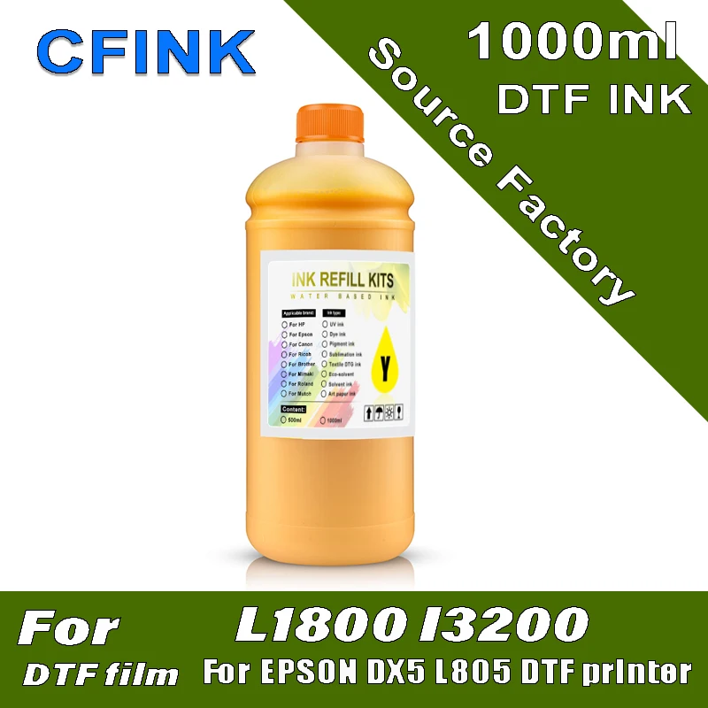 CFINK 1000ML DTF Ink Transfer film New ink for Epson L805 L800 XP600 I3200 I4720 I5113 I1600 for DTF Film