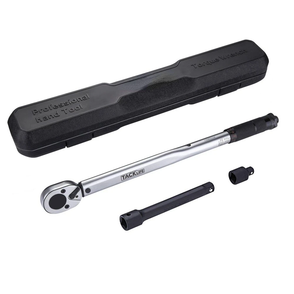 

Drive Click Torque Wrench With 3/8 Torque Wrench Adapter And 6 Inch Extension Bar(10-150 Ft.- Lb./13.6-203.5 Nm)-HTW2C car acces