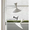 Designer Marseille Wall lamp White Black Metal Trumpet Swing Arm Sconce Lamp For Living Room Study Room Bedroom Bedside Lamps 5