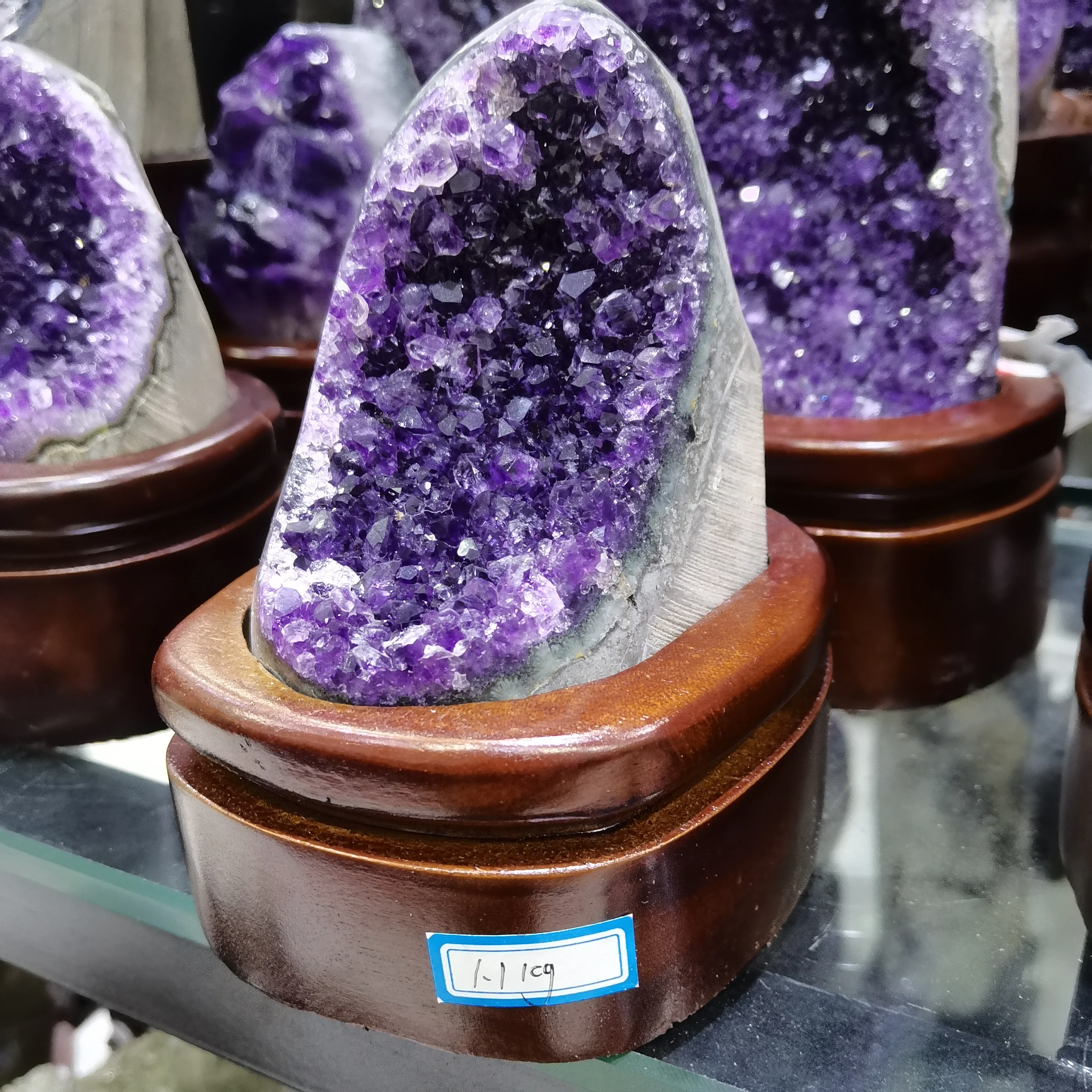 Geoda-de-amatista-Natural-esp-cimen-de-cristal-de-racimo-de-cuarzo ...