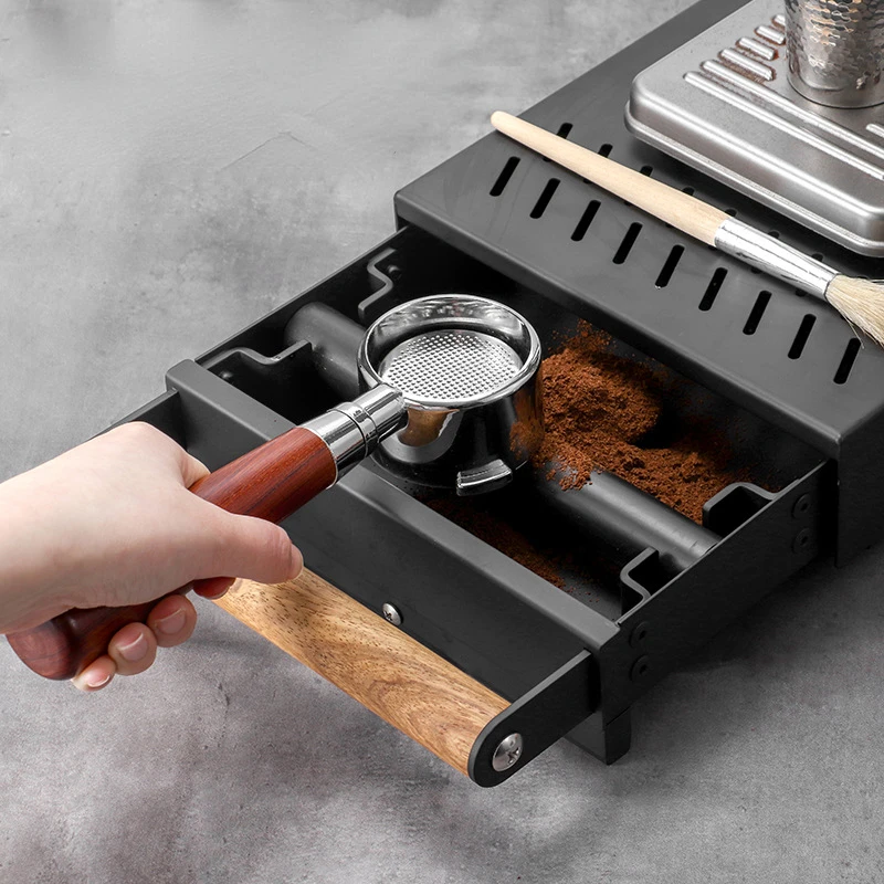 

Espresso Knock Box Drawer Stainless Steel Detachable Coffee Ground Knock Container Shock-Absorbent Durable Barista Accessories