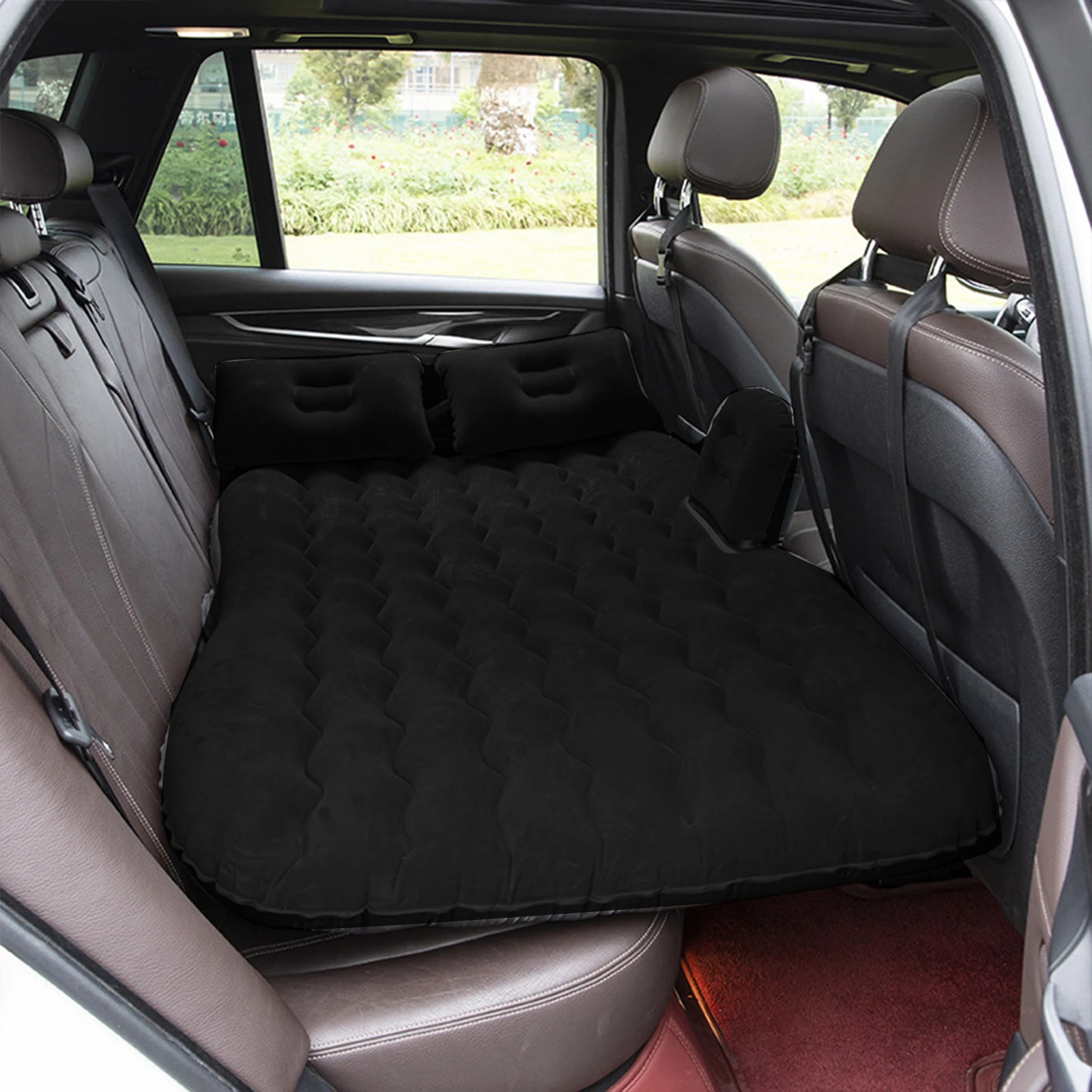 Universal Inflatable Car Mattress SUV Inflatable Multifunctional Car Bed Outdoor Camping Mat With Air Accessories
