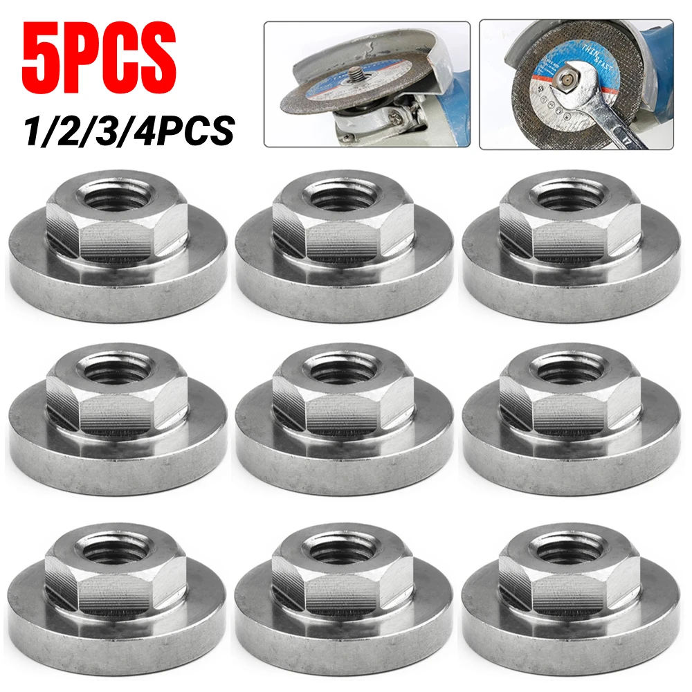 

1-5pcs 30x17x10mm Nut Hexagon Platen For 100 Type Angle Grinder Accessories Stainless Steel Pressure Plate Flange Nut Wrench