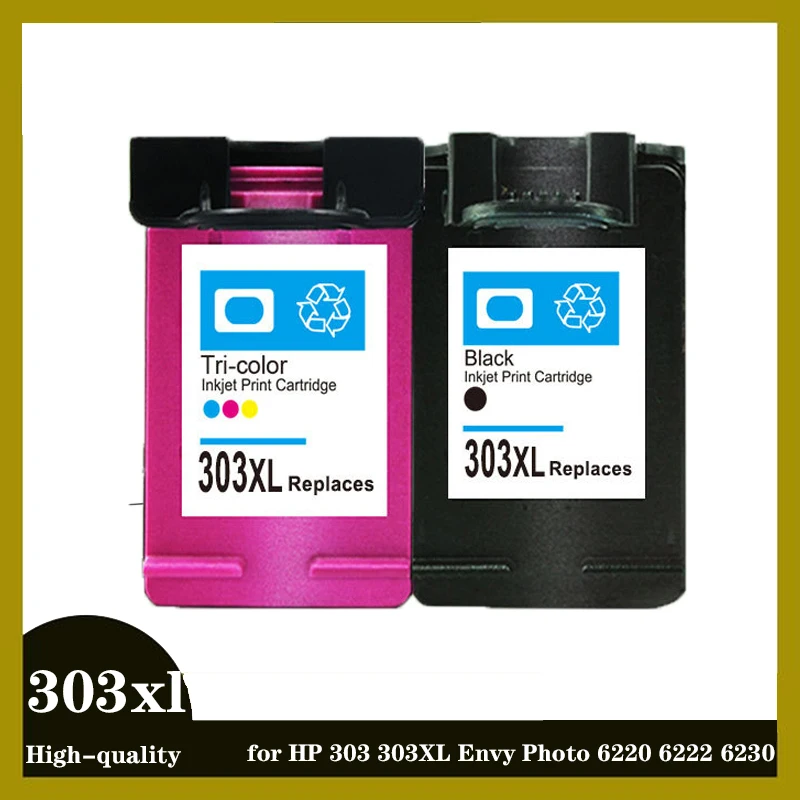 Cartucho de Tinta Compatível para Impressora hp 303xl Hp303xl Envy Photo 6220 6222 6230 6232 6252 6255 6234 7130 7134 7830 303xl