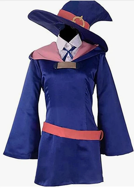 Anime Little Witch Academia halloween girls school uniform dress outfit  cosplay costume Cloak Hat Robe Outfit - AliExpress