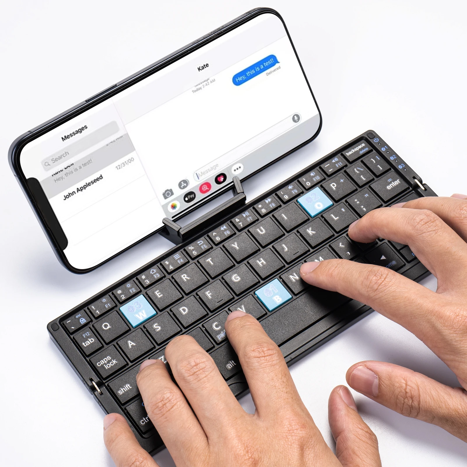 Folding Mini Wireless BT Keyboard Aluminum Alloy Keypad For iPad iPhones Samsung Tablet Rechargeable With Magnetic Stand bluetooth keyboard wireless mechanical keyboard mechanical keyboard wireless keyboard mouse set