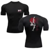 Sports Tight T-shirt Anime Men's Compression Tshirt Fitness Sport Running Tight Gym TShirts Athletic Quick Dry Summer Tops Tee 2