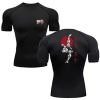 Sports Tight T-shirt Anime Men's Compression Tshirt Fitness Sport Running Tight Gym TShirts Athletic Quick Dry Summer Tops Tee 2