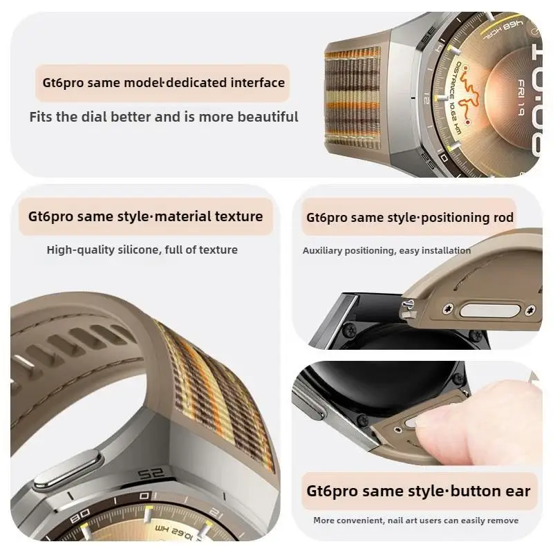 Sport Strap - Composite Nylon and Silicone Wristband Bracelet