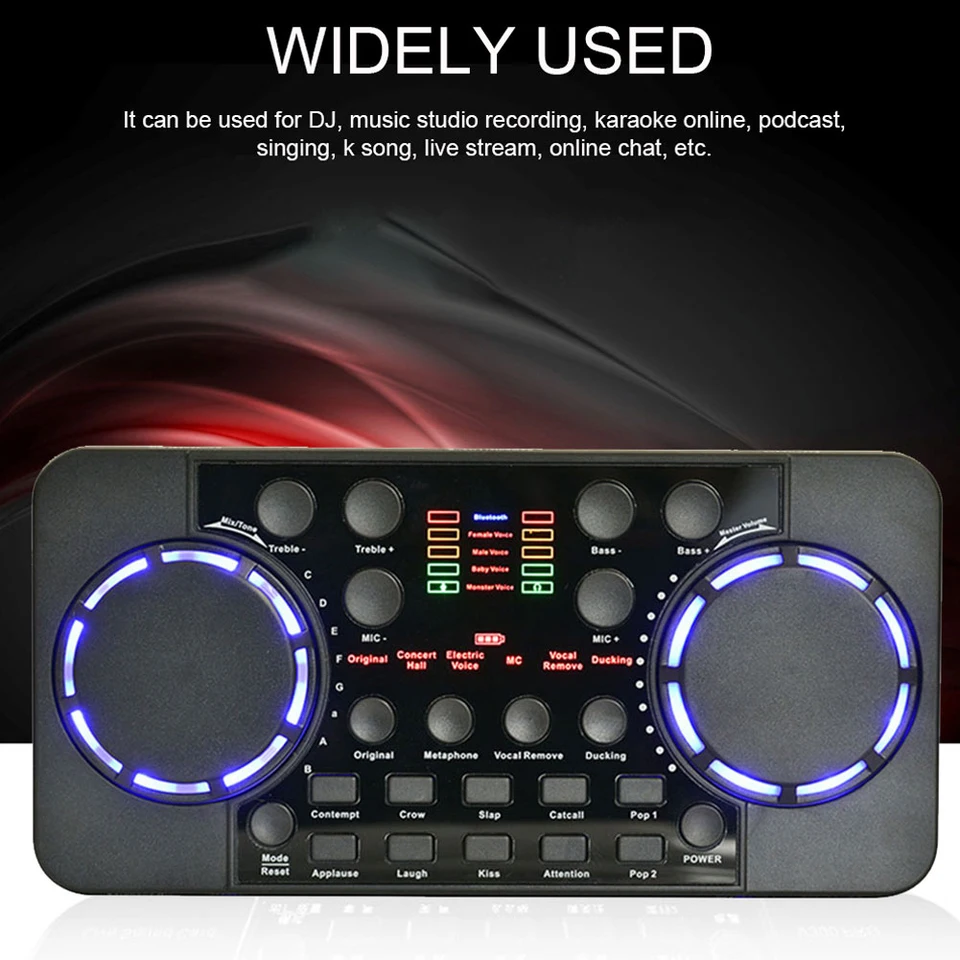 Bluetooth Live Streaming Sound Card Mixer Adapter