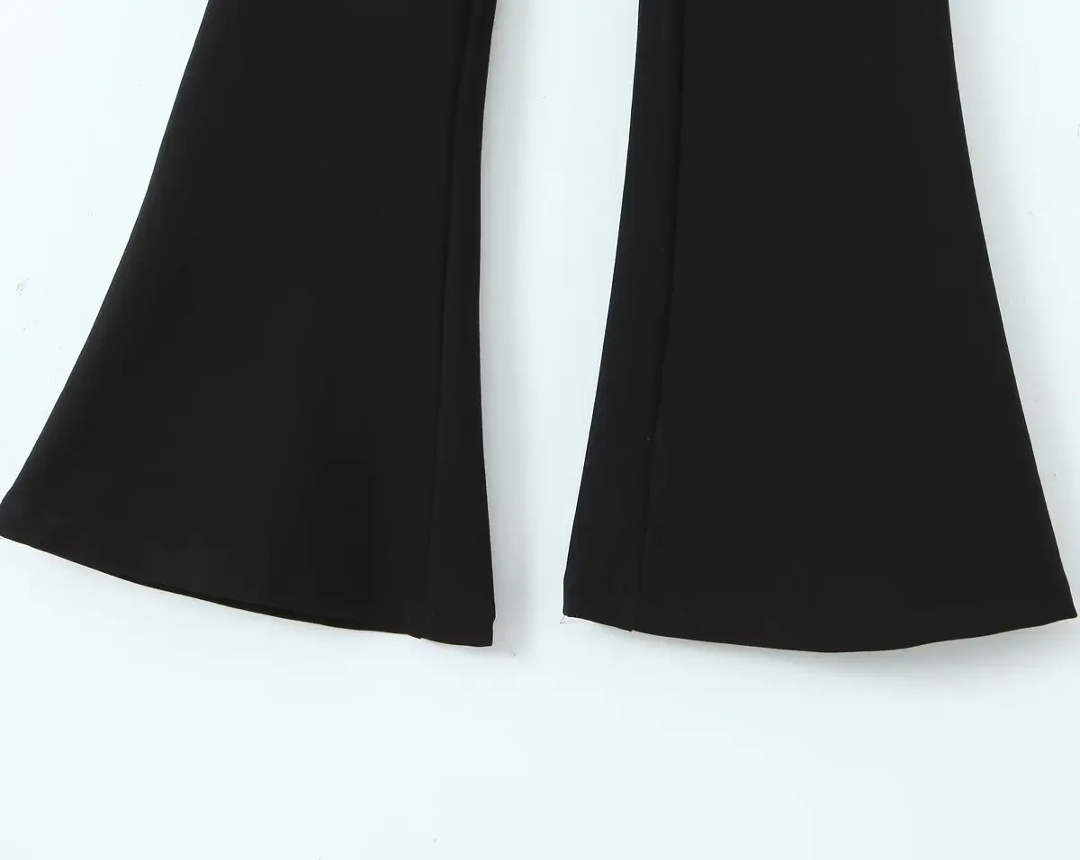 Withered High Street V-neck Black Leggings Fashion Blogger Yoga Sports Casual Pants Women