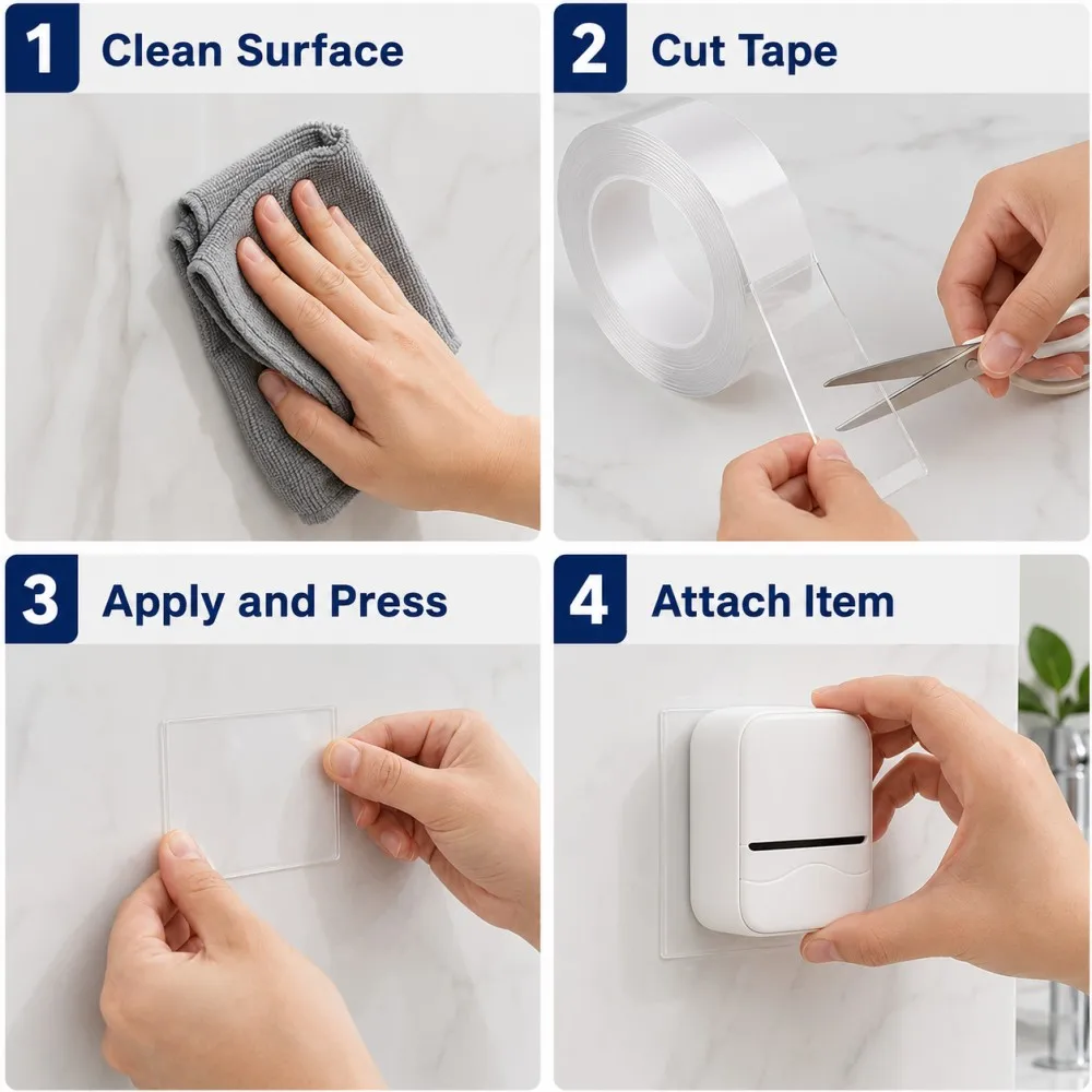 Nano Tape: Extra Strong Double-Sided Waterproof Adhesive Tape