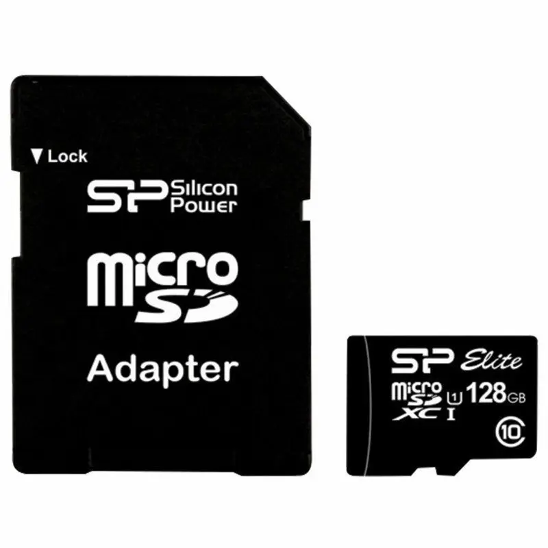 Memory card microSDXC 128 GB Silicon power elite UHS-I U3 V30 75 MB/s (cl.10) adapter sp128gbstxbu1. | Электроника