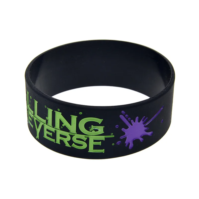 25 Pcs Falling In Reverse Silicone Rubber Wristband One Inch Wide Bracelet for Music Concert 3