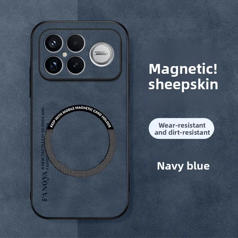 Luxury Magnetic Leather Phone Case - Shockproof Business Smooth-Touch Sheepskin Cover