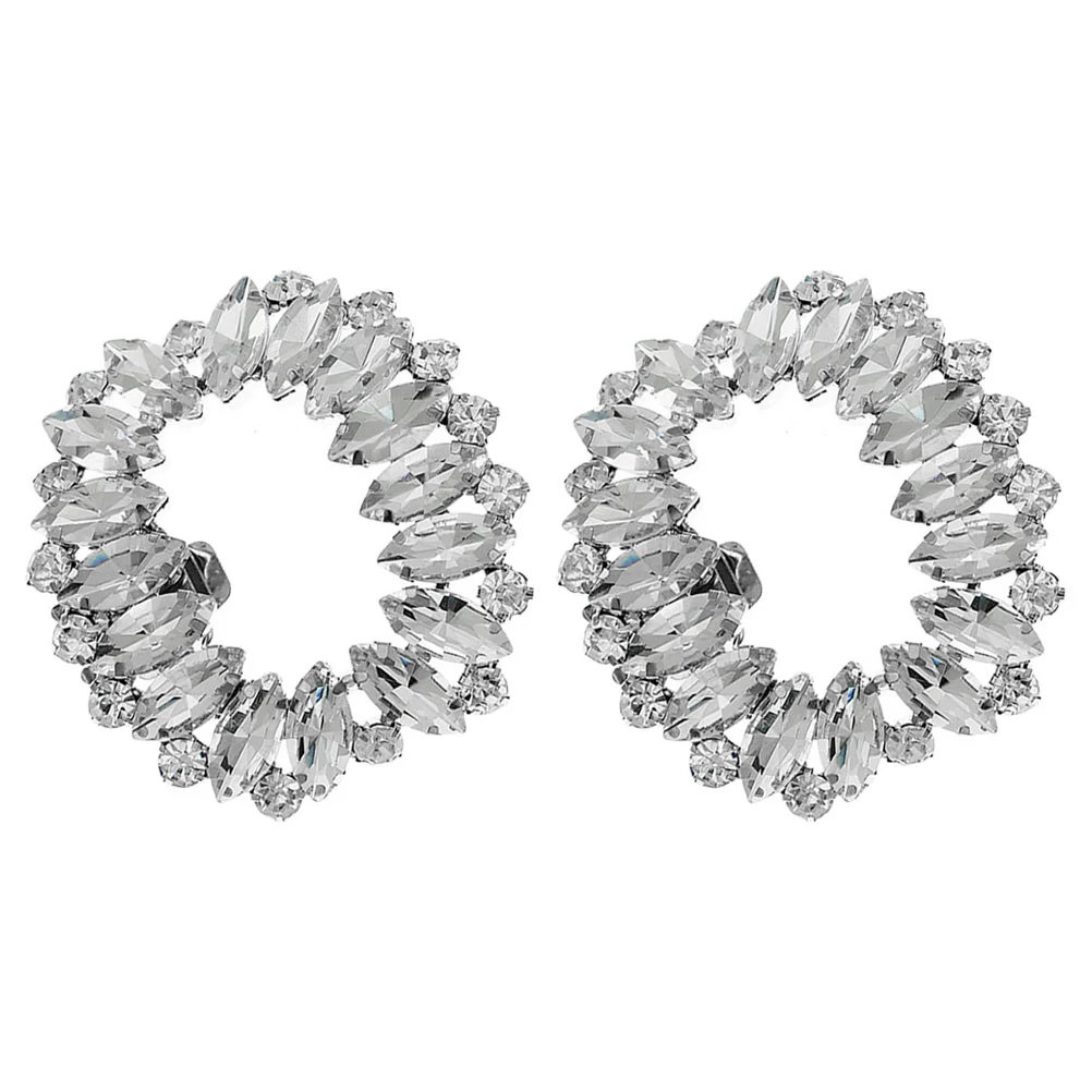 

Shoe Clips Flower Bride Ornaments Decor Buckle Buckles Wedding Bridal Removable Buttons Rhinestones