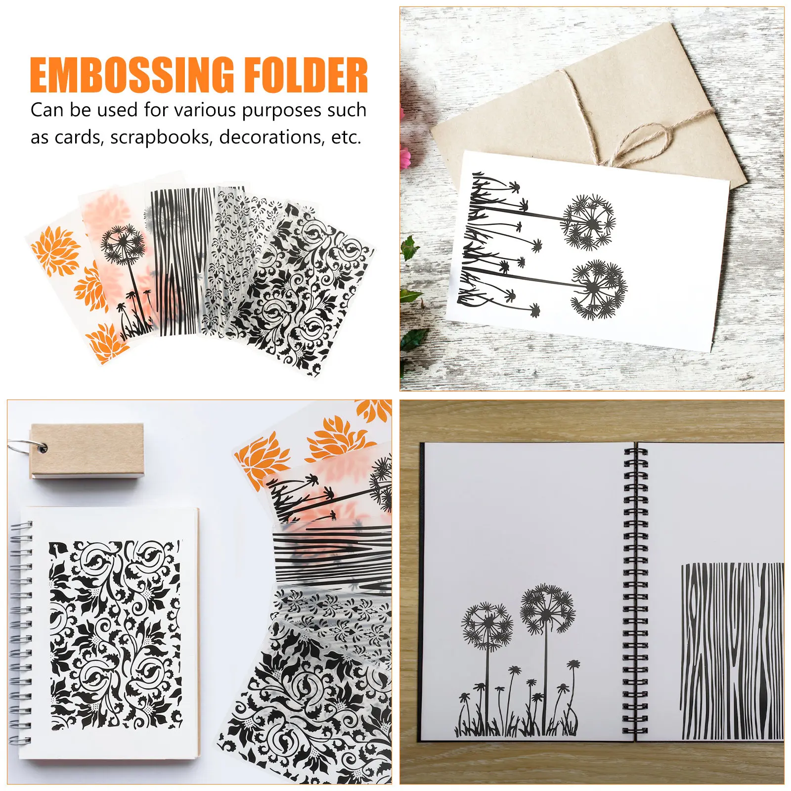 5pcs 엠보싱 폴더 카드 제작 공예 용품 내구성 플라스틱 DIY 템플릿 스텐실 3D 디자인 저장 도구