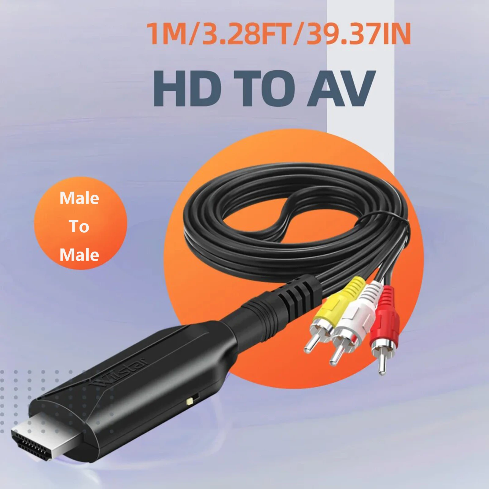4K HDMI-kompatibel zu AV Scaler Adapter Video Composite Konverter Box RCA AV Adapter Konverter hdmi2av