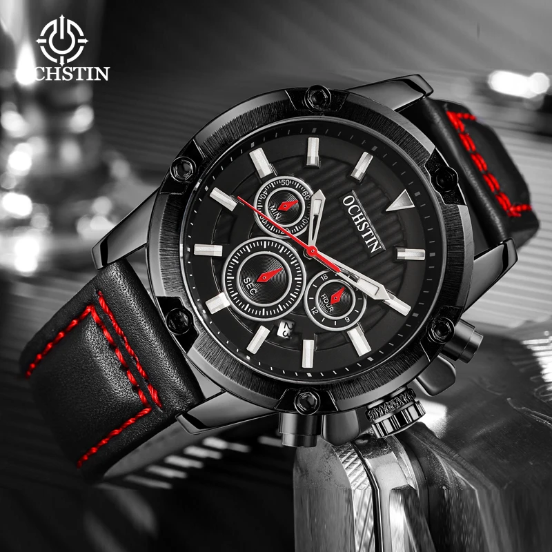 OCHSTIN Fashion Date Quartz Watches Top Brand Luxury Male Clock Chronograph Sport Mens Wrist Watch Luxury Relogio Masculino