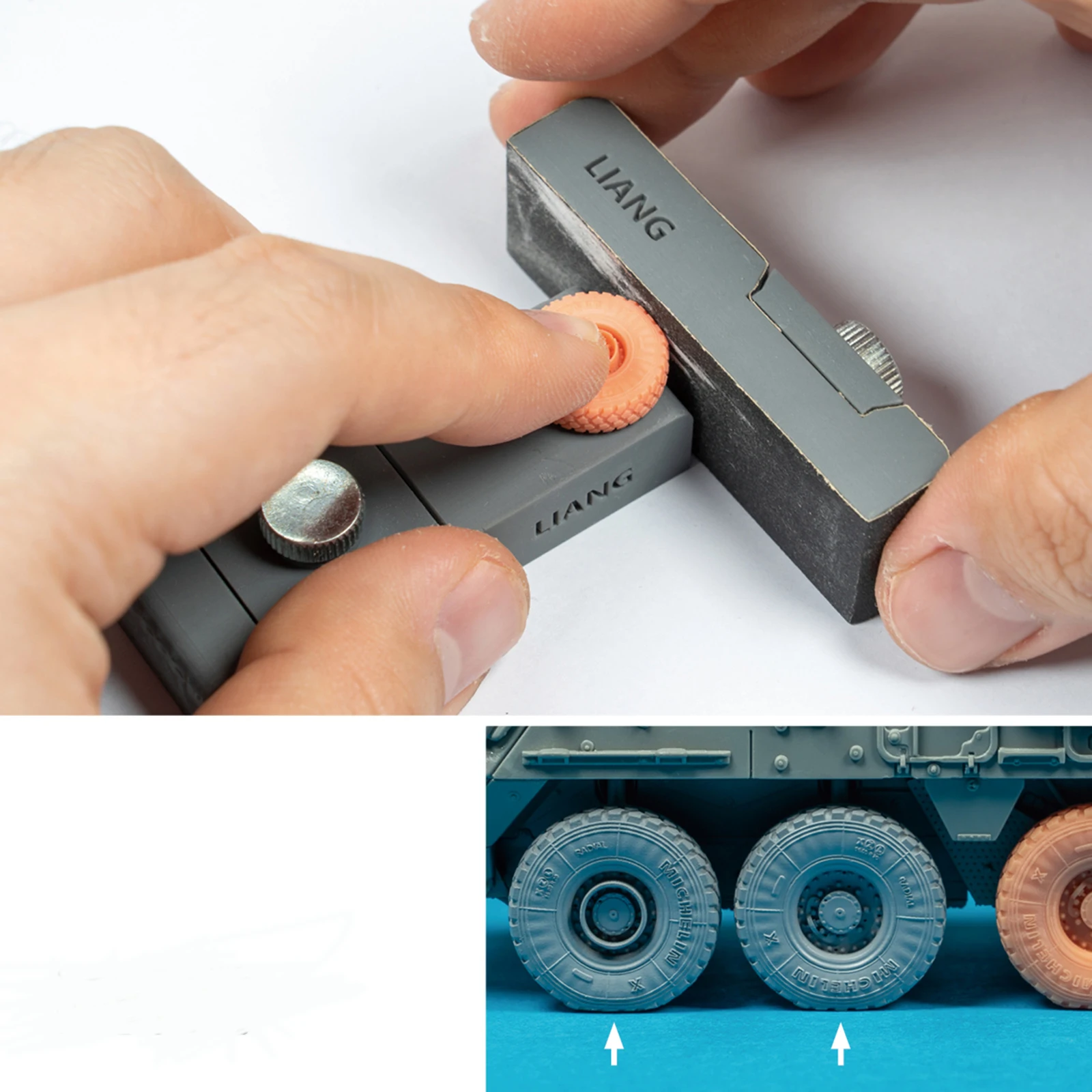 

3D Printing Resin Model Sand Paper Holder Glue-free Sanding Board Repair Accessories Models Grinding Polished Tools Modeling