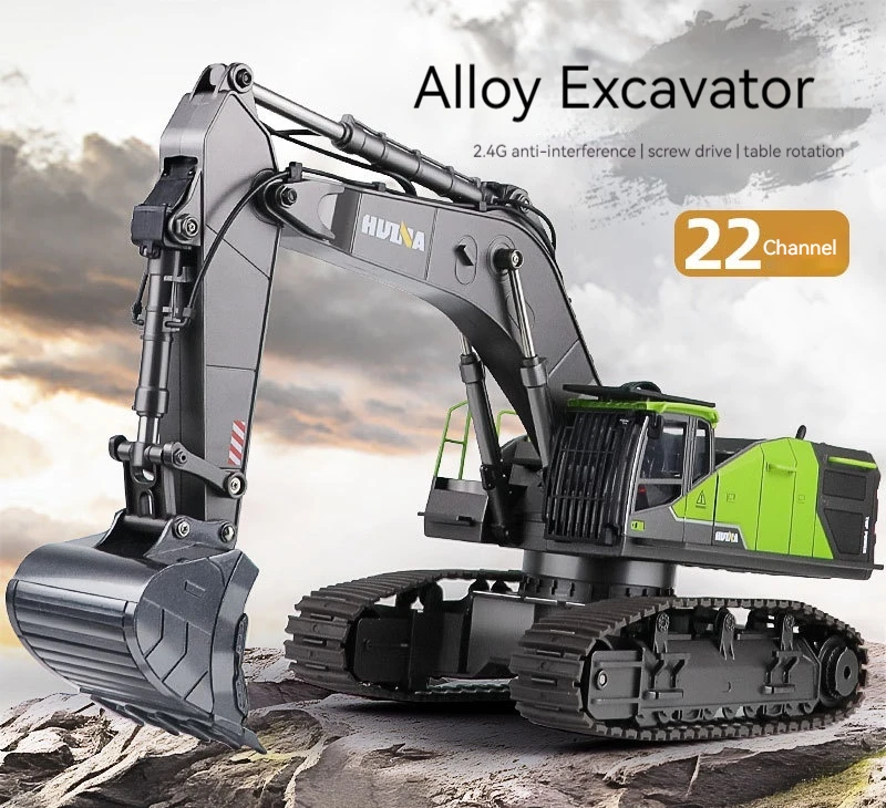 Multifunctional Engineering Vehicle Screw Drive Infinite Rotation Alloy Excavator 1:14 Engineering Vehicle Modified Toy Male 5